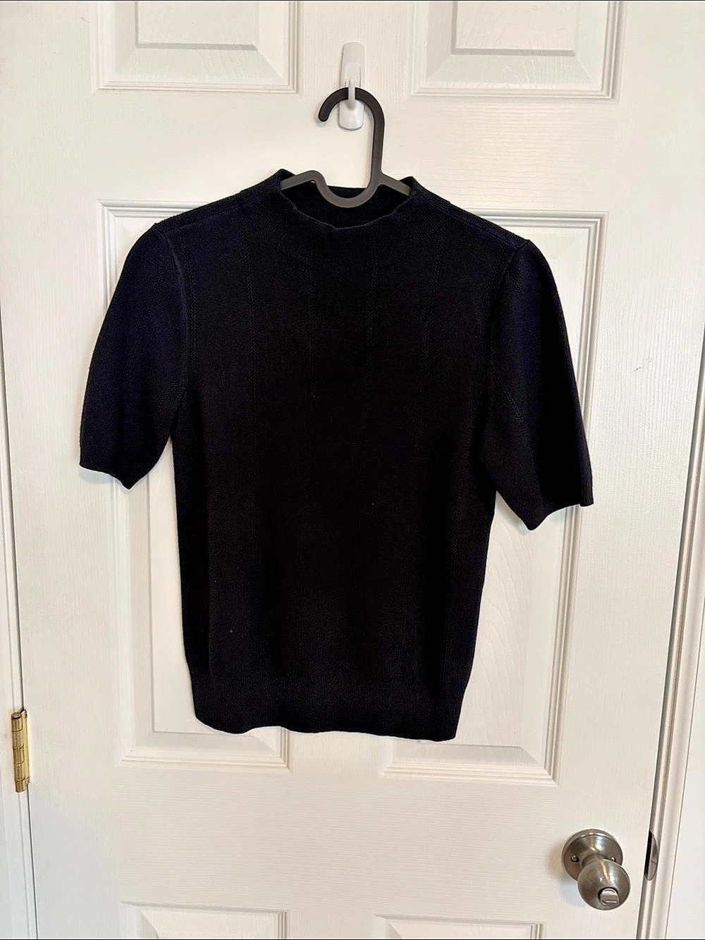Talbots Black Short Sleeve Top Size P NWT